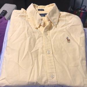 Ralph Lauren size 2 LS yellow button down oxford
